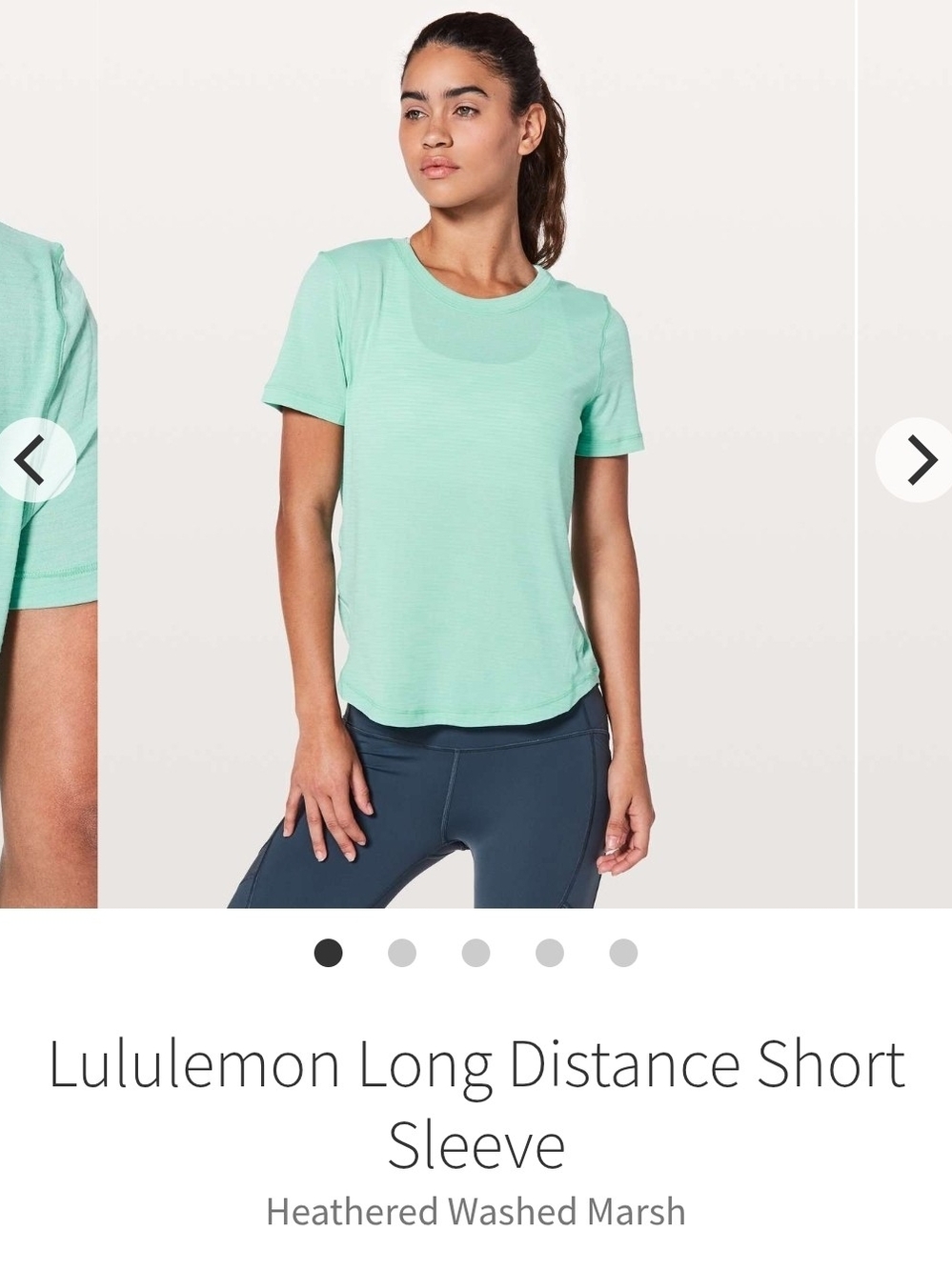 lululemon Long Distance Short Sleeve Tee Small Medium